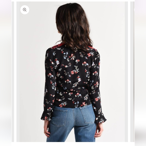 Tanya Taylor 100%Silk Floral Clusters Clio Top - Picture 3 of 11